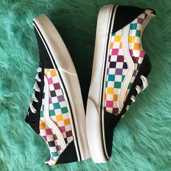 Rainbow Checkered Vans - Picture 2 of 4